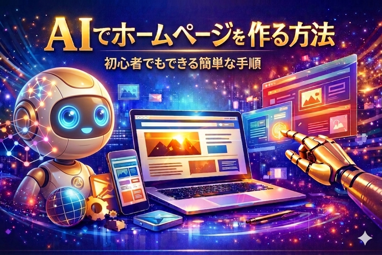 AIでホームページを作る方法の記事アイキャッチ