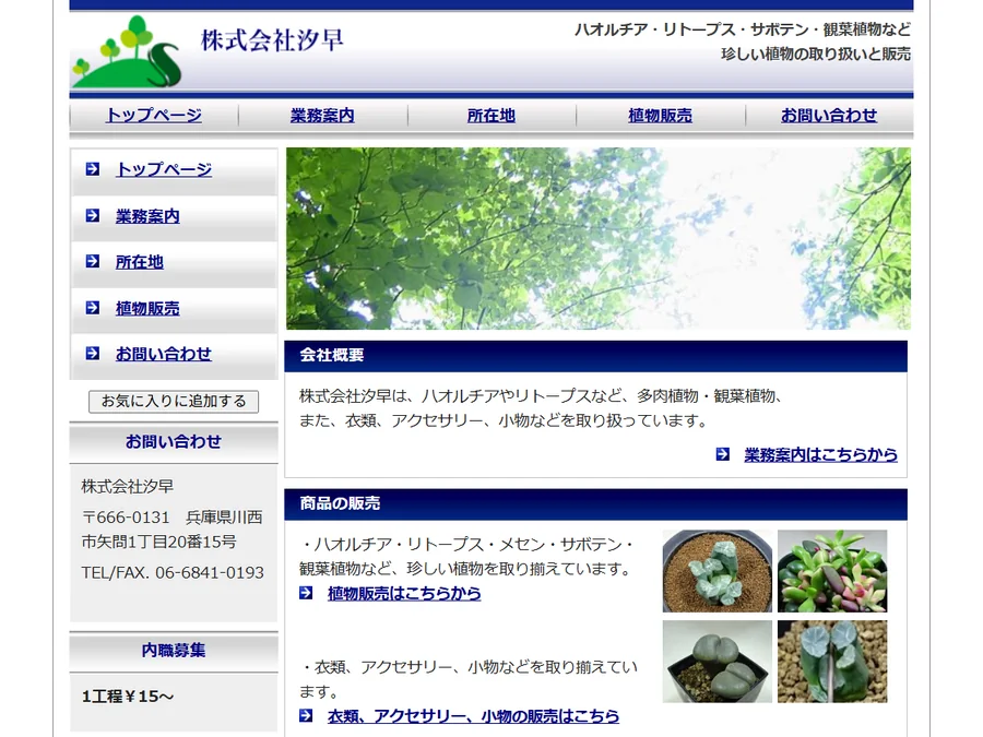SEKISOUのホームページ作成実績